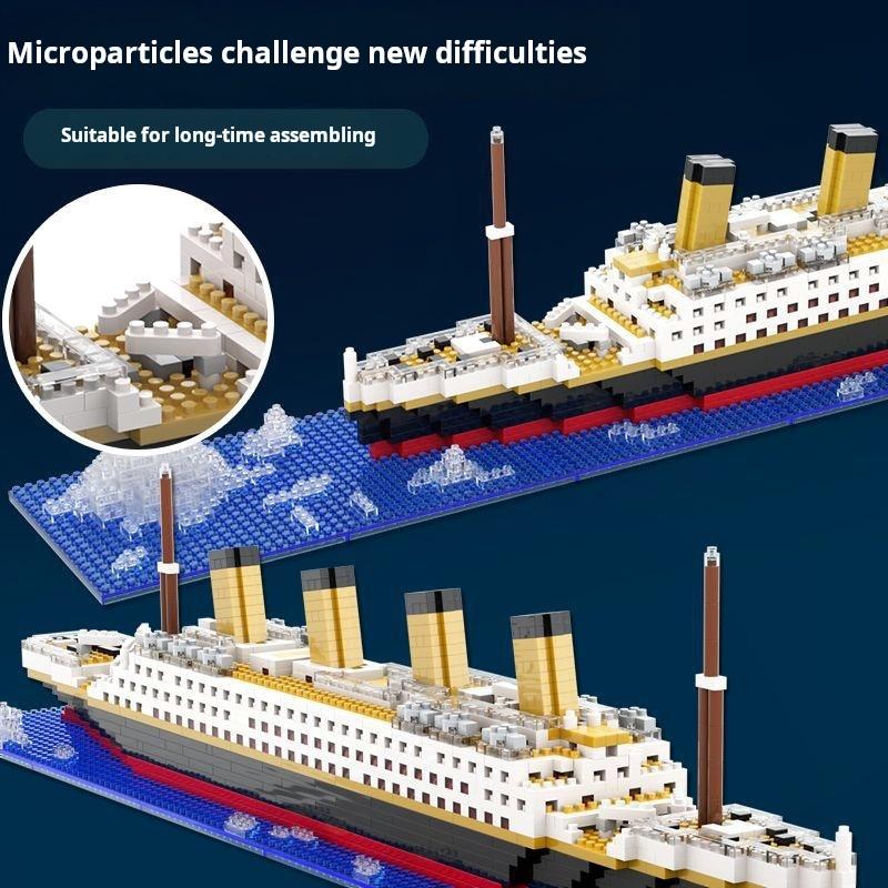 Titanic Micro Mini Building  Blocks   Assembly Toy  Cruise Ship Brick Model  DIY Toys Boat Kids Kit Educational Toy Gift
