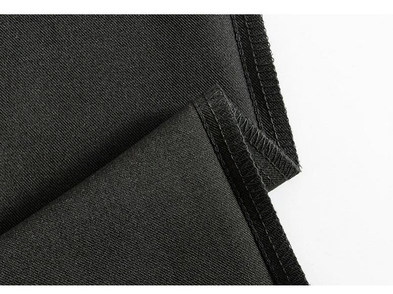 2024 Spring & Autumn High-Waist Slimming A-Line Midi Skirt - Black Versatile Split Skirt