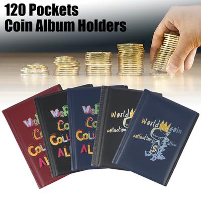120 Pockets Coins Collector Mini Penny Coin Storage Bag Coin Holder Albums Collecting Money Organizer Coin Album Book Gifts