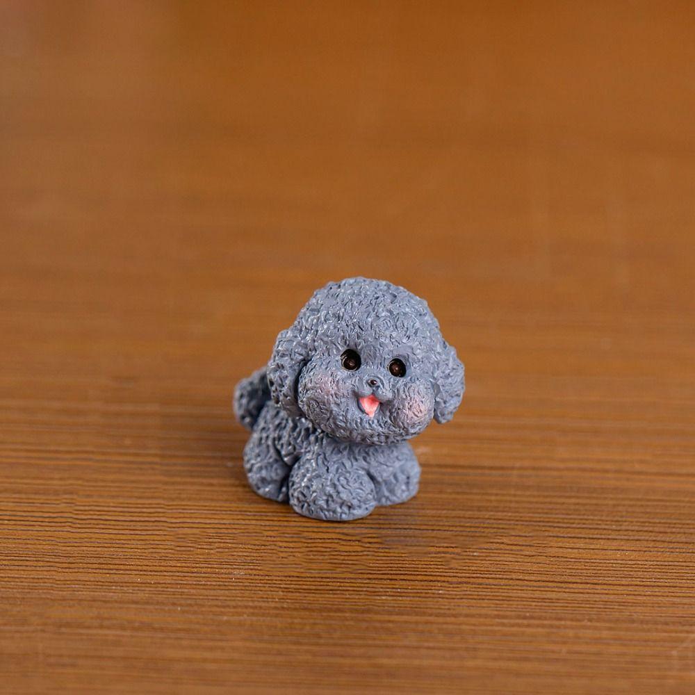 Mini Cute Puppy Statue Micro Landscape Cartoon Dog Gift Miniature Dog Figurine