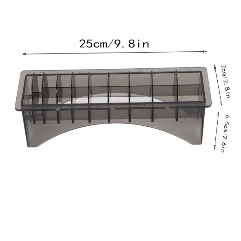 10 Steckplätze Klingenhalter Gitterbasis Design Haarschneider Aufbewahrungskoffer Professioneller Organizer