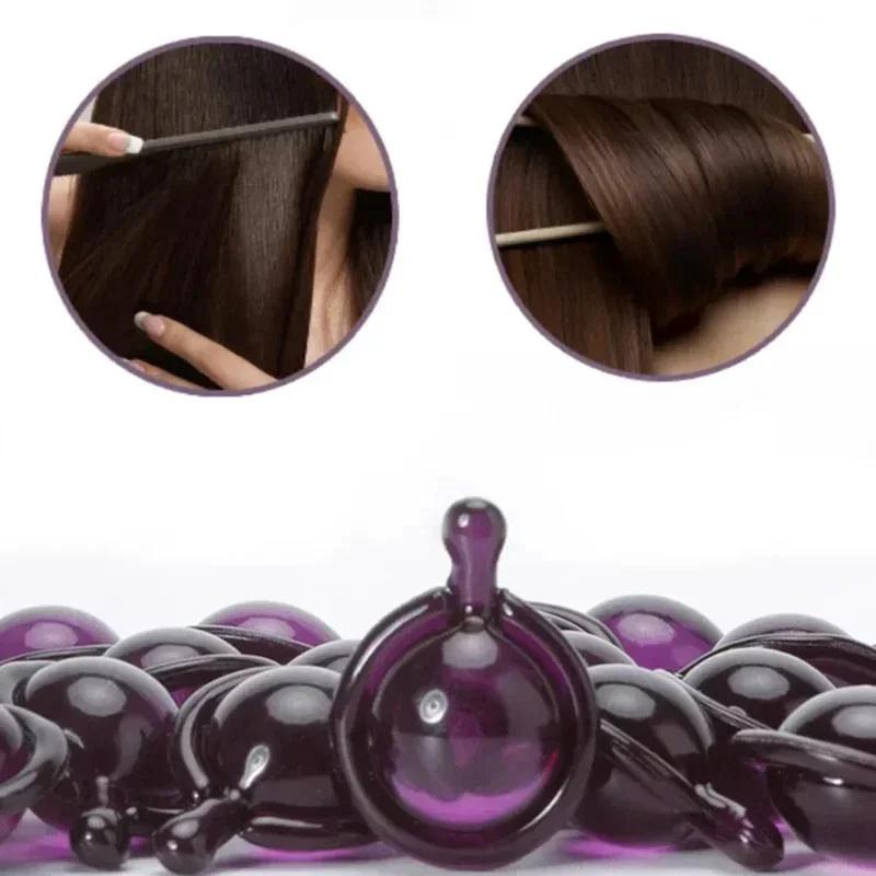 Capsula Vitamina Capelli Olio Cheratina Ripristino Rapido Capelli Morbidi Lisci Lucidi Cura Nutrire Riparare Capelli Danneggiati Trattamento Punte Secche Produc