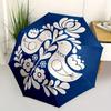 1pc Doves Flowers Automatic Open 8-Rib Windproof Umbrella, Travel & Commuting, Suitable for All Seasons