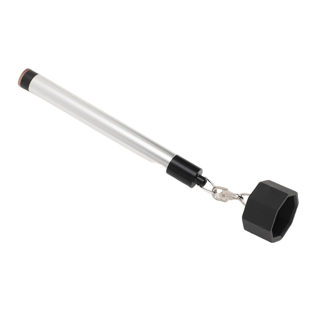 Pool Cue Chalk Holder with Spikes and Cover Metal Chalk Pen for Billiard Stick Tip Repair Octagonal