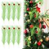 10pcs Fake Simulation Green Plants Artificial Pampas Grass Christmas Tree Topper  Photography Props