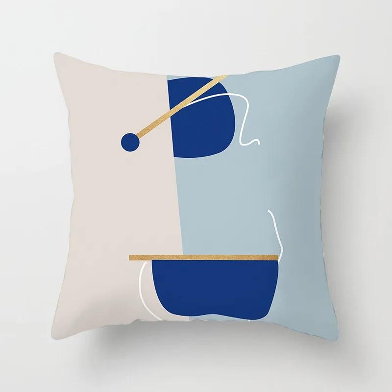 Retro Geometric Abstract Print Pillowcase Car Ornaments Office Living Room Home Pillowcase