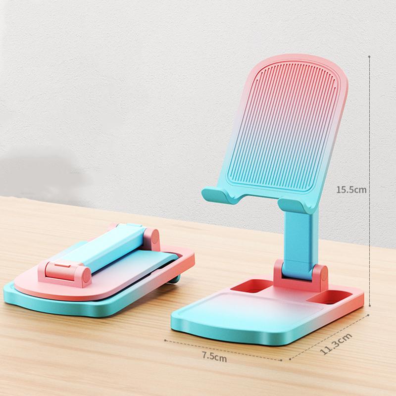 VAORLO Gradient Color Phone Holder Portable Foldable Phone Bracket For Cellphone iPad Stable Desk Stand Adjustable Angle For Iphone 11 11pro