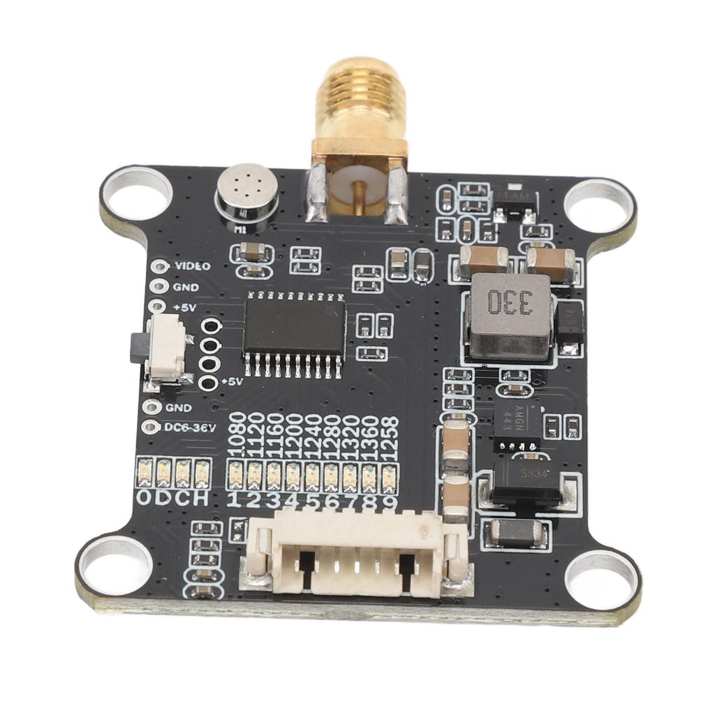 1.2G VTX 1.6W Video Transmitter Module 9CH FPV Transmitter Module for FPV Racing RC Drones DC7‑36V
