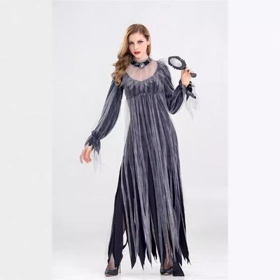 Halloween Kostüm Halloween grauer Geist Braut Teufel langes Kostüm Erwachsene weiblich