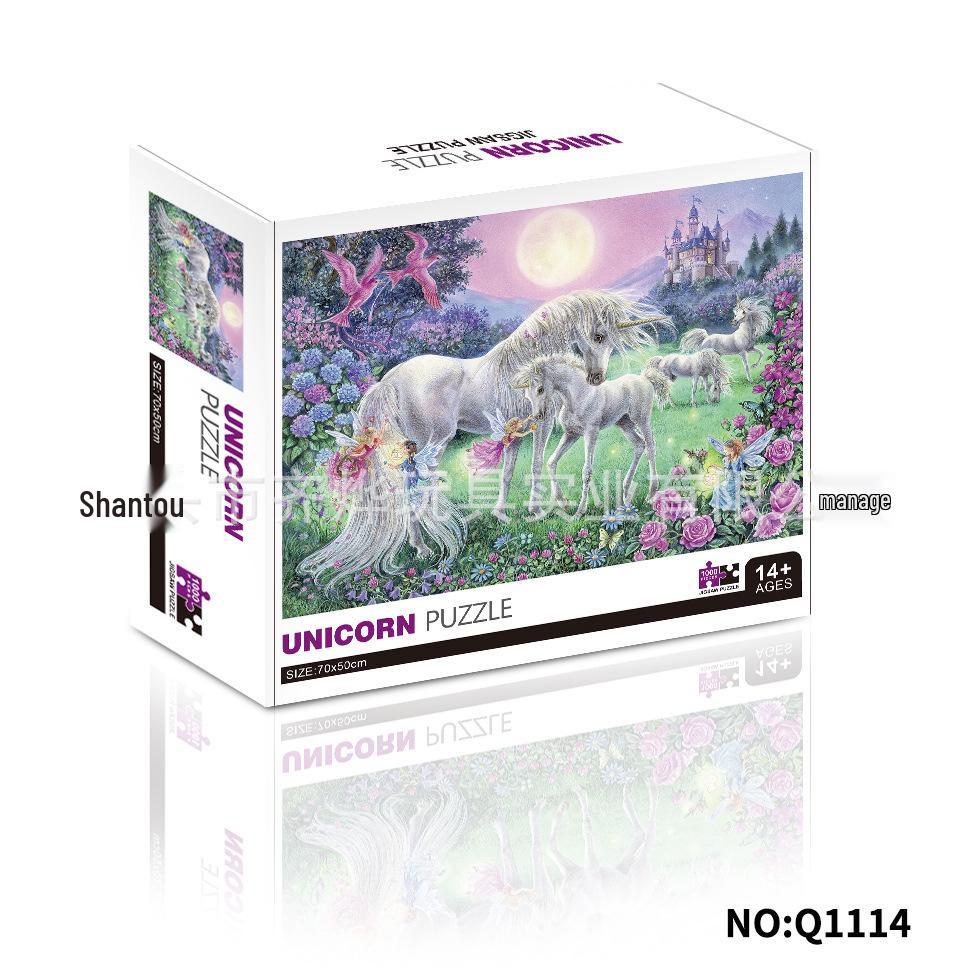 Qiwan 1000-Piece Animal & Landscape Jigsaw Puzzles for Adults & Kids
