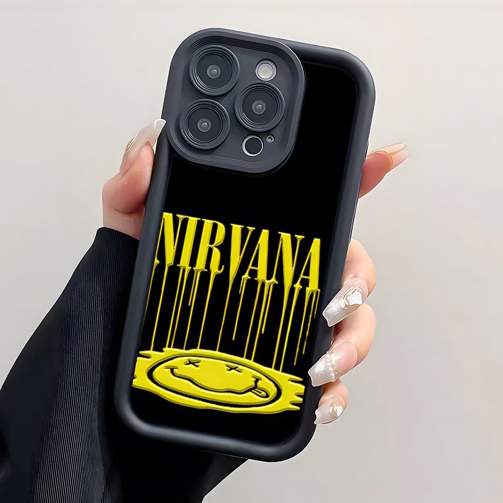 N-Nirvana Rock Band Phone Case For IPhone 17 Pro Max 15 Pro 16 14 Plus 12 13 Mini 11 Pro Shockproof Cover