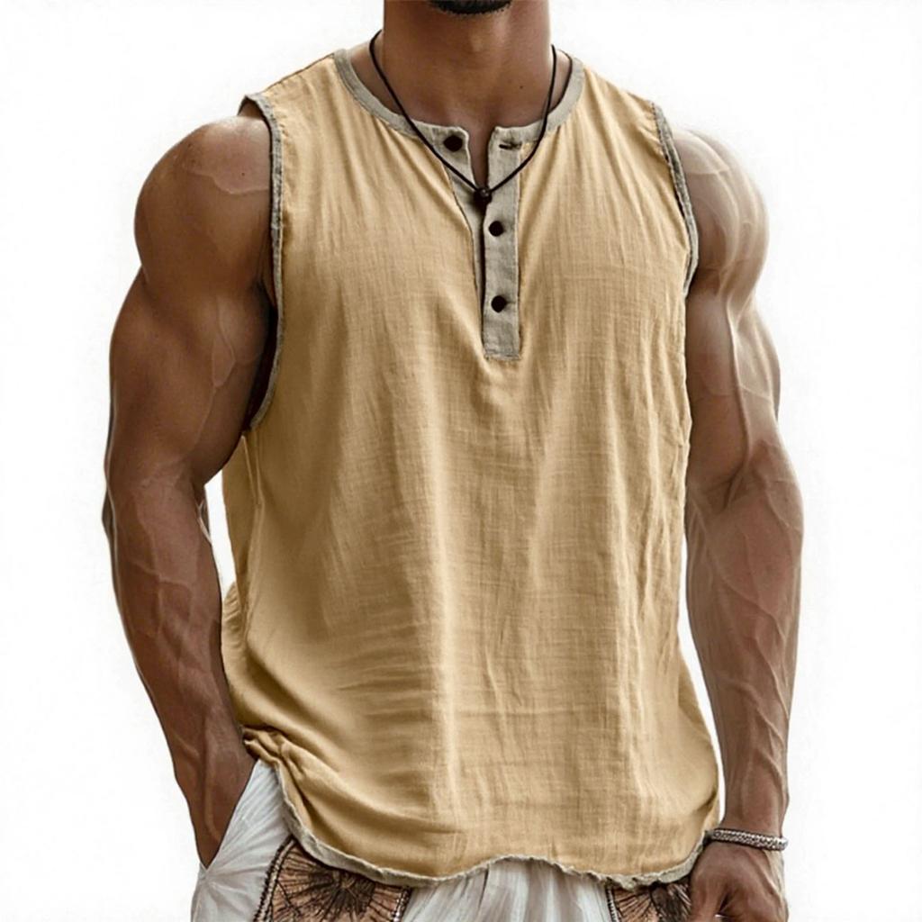 Man  Leisure  Sleeveless  Vest  Breathable