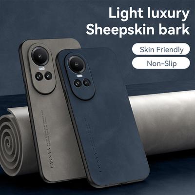 For Oppo Reno 10 5G Case Luxury Matte Leather Back Cover for OPPO Reno10 Global 2023 CPH2531 6.7" Camera Protection Back Cover