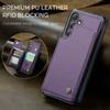 Suitable for Samsung S25Edge phone case, A56 card slot anti-drop leather case, A36 RFID stand protective bottom case