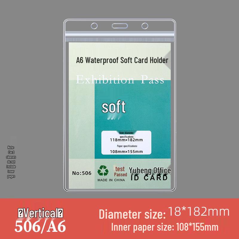 Waterproof PVC Badge Holder for ID Cards and Name Tags