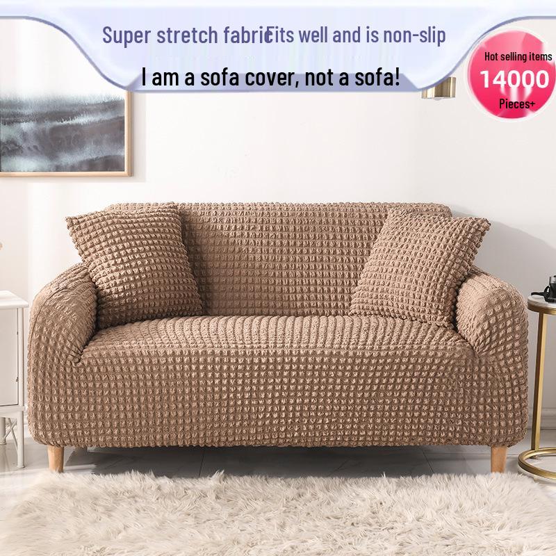 Bubble Yarn Fabric Full Wrap Sofa Cover for All Seasons