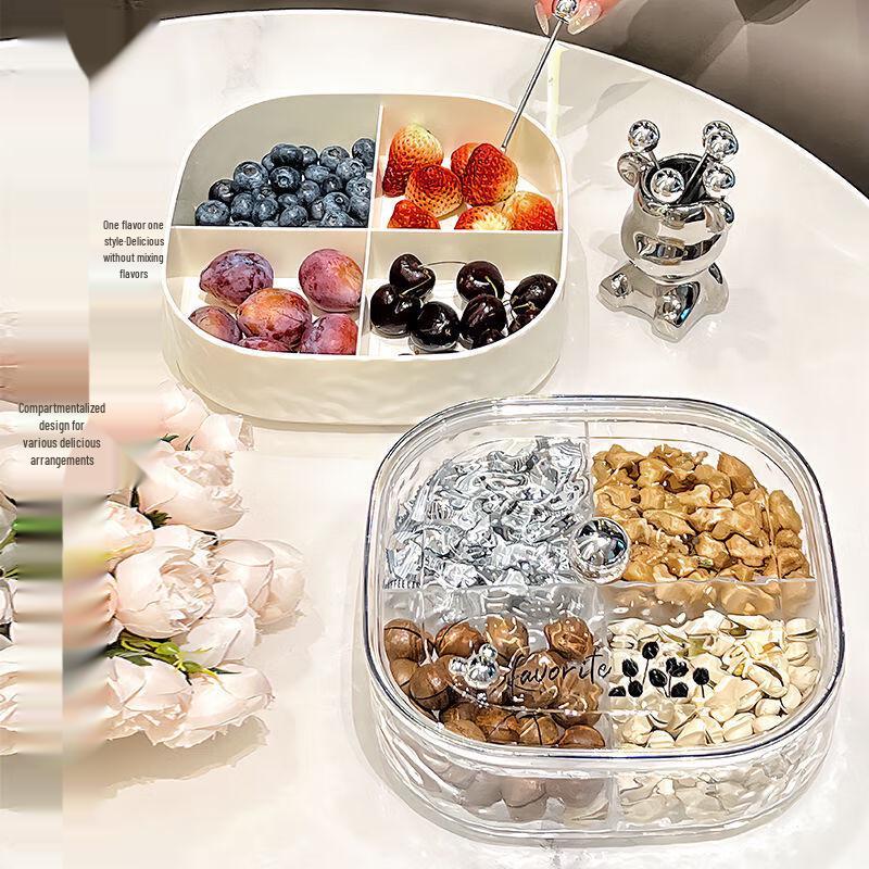 Water Ripple Double-Layer Compartmented Dried Fruit Box