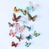 24/36Pcs Watercolor Butterfly 3D Wall Stickers Butterflies Room Home Decoration Self-adhesive Mural For Wedding DIY Decor Decals