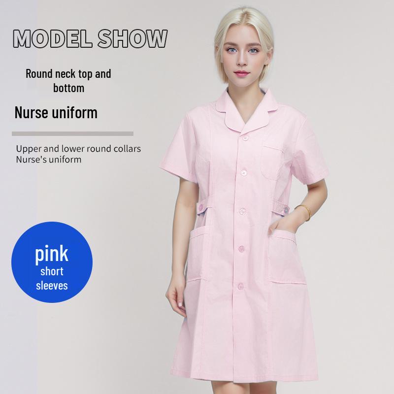 Short Sleeve Nurse & Doctor White Coat Uniform