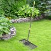 Rastrillo para césped, 30x10 pulgadas Placa de suelo Césped con mango de 48 a 78 pulgadas Rastrillos para jardín para suelo arena Patio trasero Campo de golf Fa