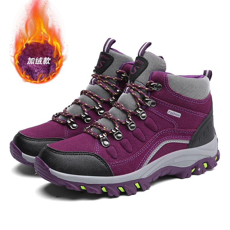 Men's Shoes Winter Anti Slip Snow Boots Outdoor Plush Hiking Shoes High Quality Waterproof Boots Casual Shoes For Men Size 35-46