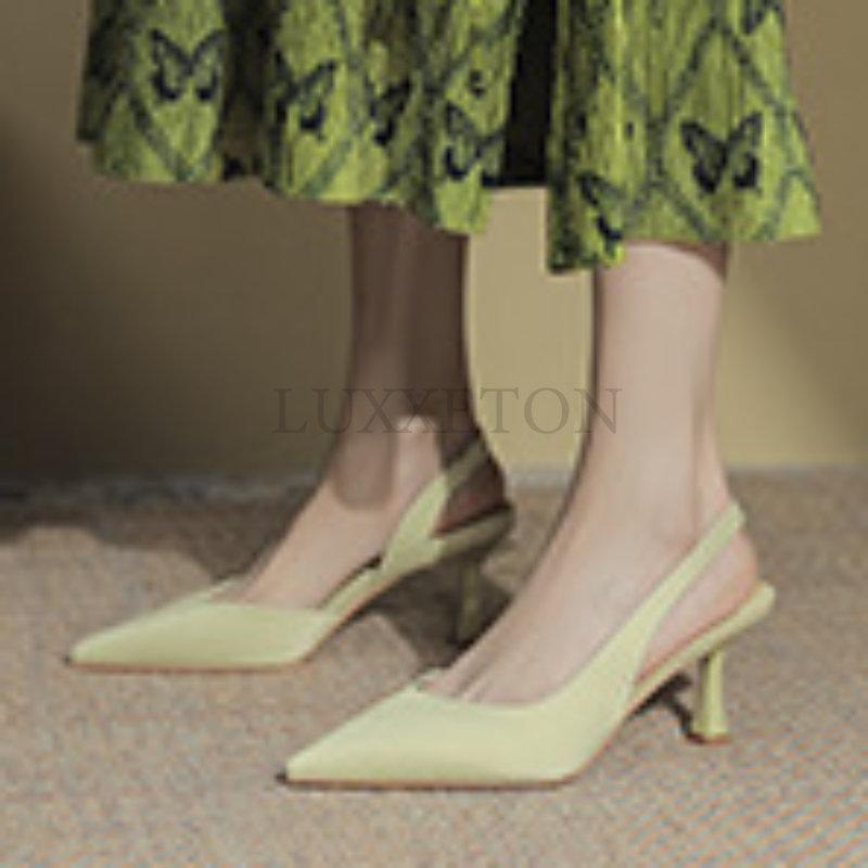 мода остроносые женские босоножки винно-красного цвета повседневные элегантные женские — фото 5