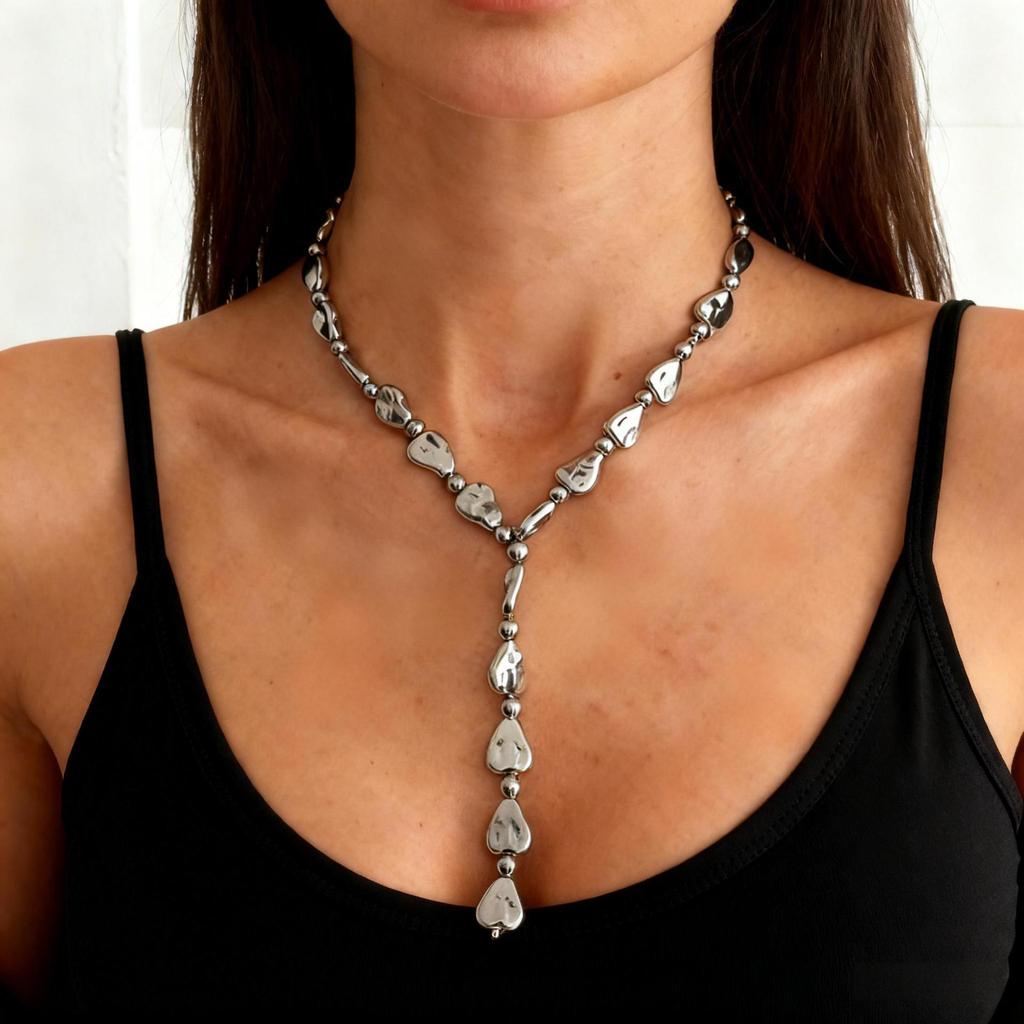 Baroque Irregular Pendant Clavicle Chain Necklace for Women