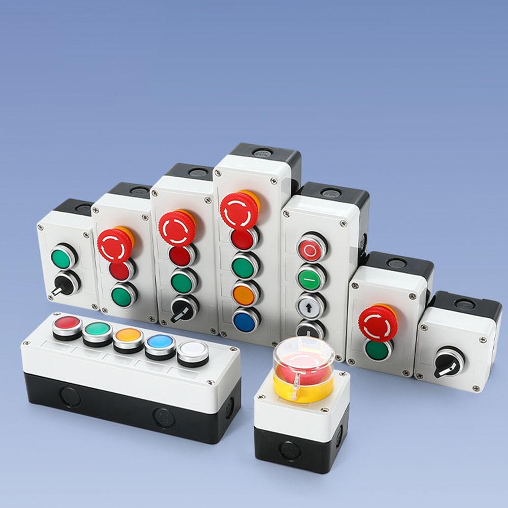 Button Switch Control Box with Waterproof Connector for Secure and For Durable Use in Outdoor and Industrial Settings
