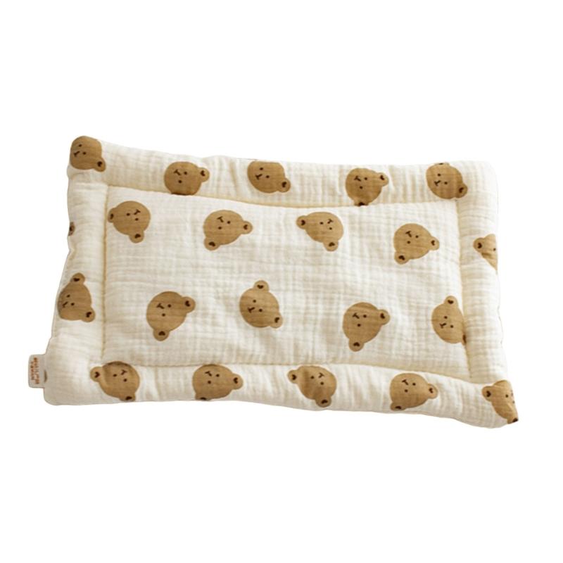 

Newborn Pillow Baby Pillow with Cartoon Pattern Breathable Pillow Stroller Pillows Flat Pillow for Kid 0-12 Month