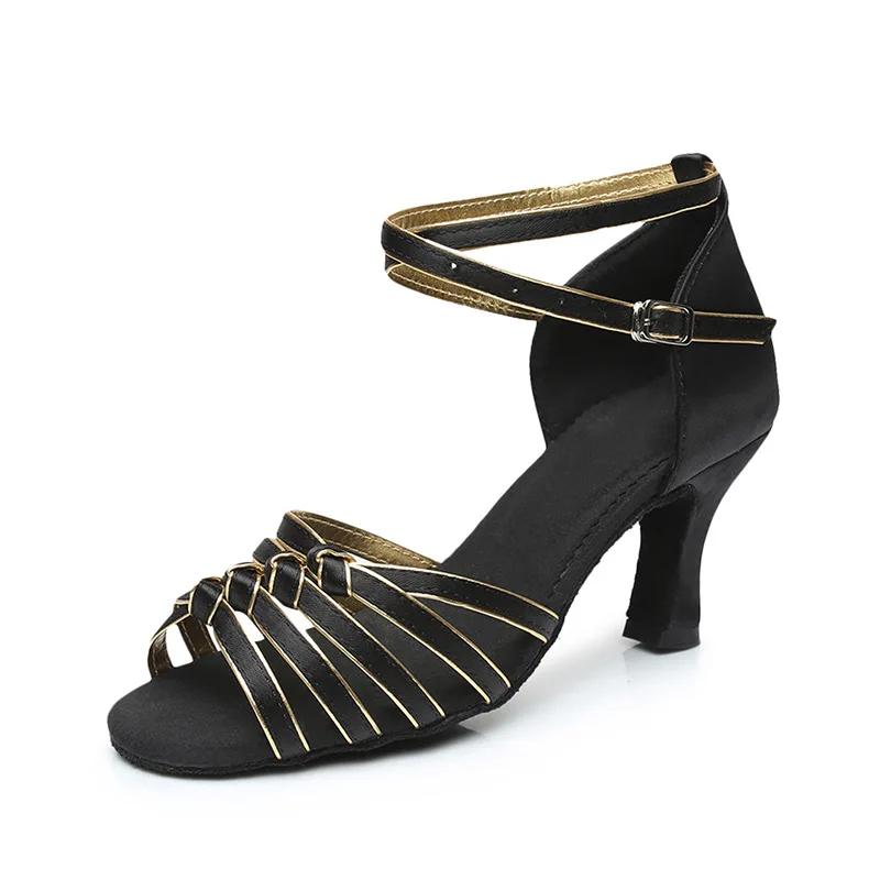 Ladies Girls Black Red White Satin Mid High Heel 5cm 7cm Satin Tango/Samba/Latin/Ballroom/Salsa Dance Shoes For Women