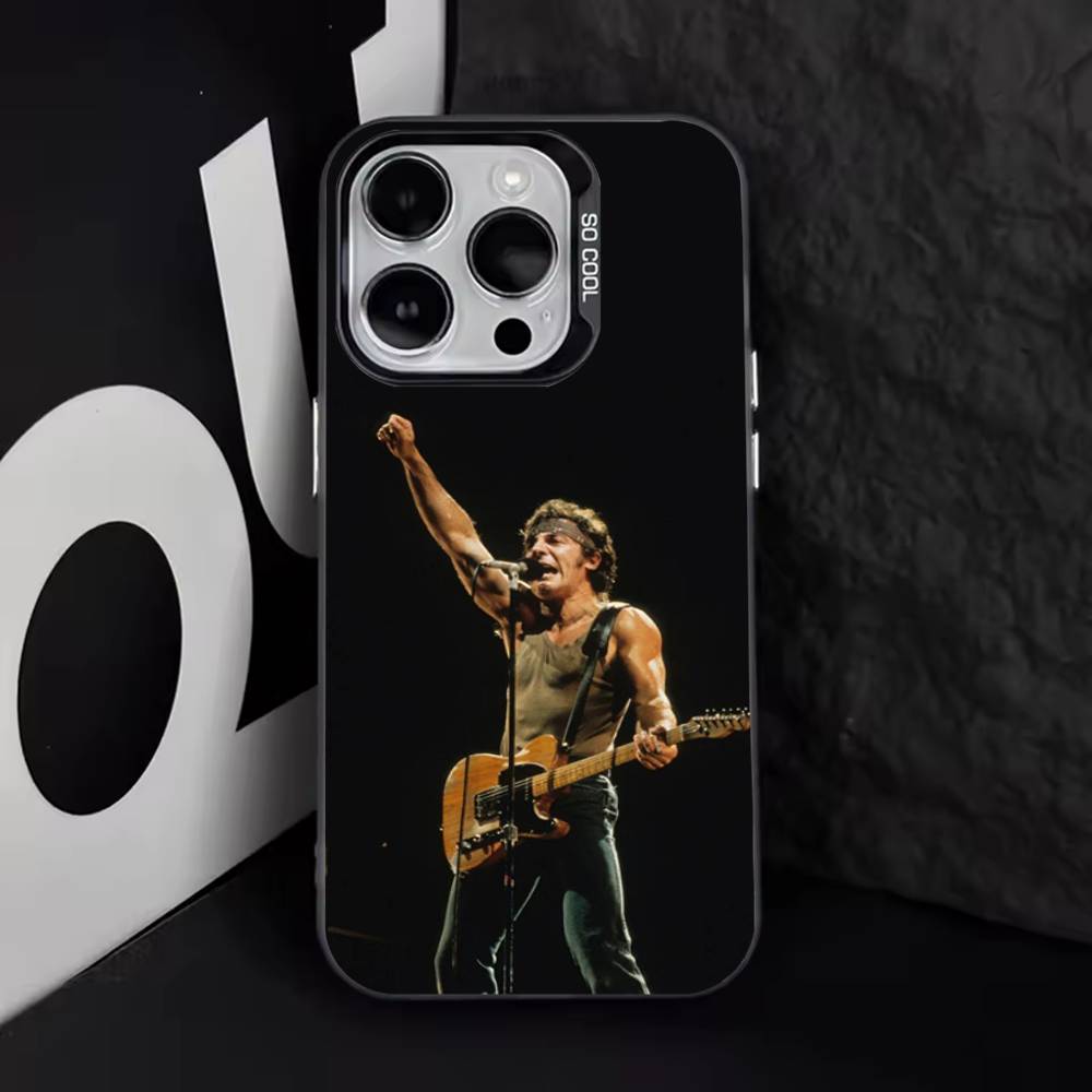 B-Bruce Springsteen Singer Phone Case For iPhone 11,12,13,14,15,16,17,Pro,Max,Plus,E,Air,Mini IMD Matte Black