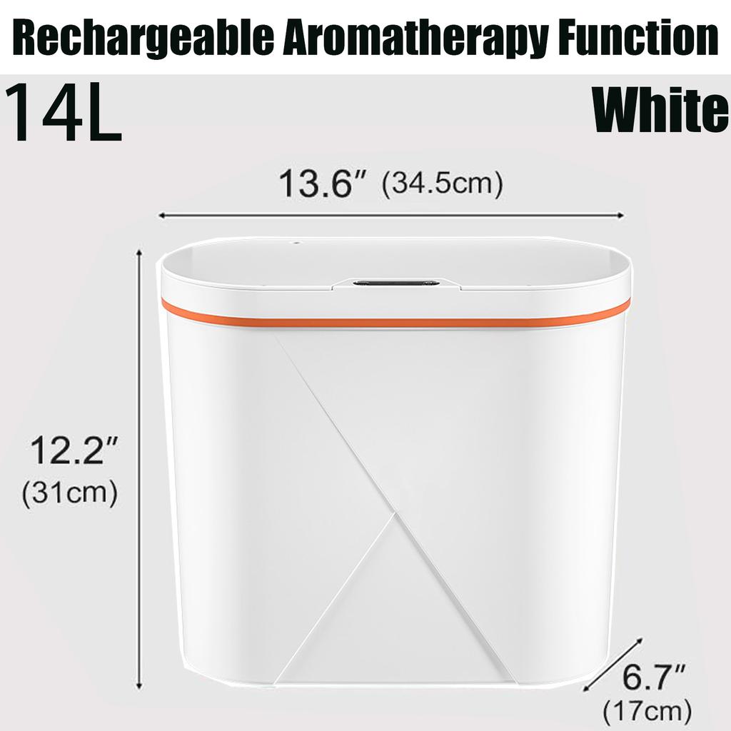 Automatic Trash Can with Essential Oil Diffuser,Bathroom Trash Cans with Lid,Motion Sensor Touchless Trash Can Bedroom Kitchen