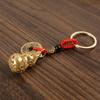 Brass Two-color Primary Color Hollow Pisces Gourd Key Car Pendant Pendant Ring Stall Explosion Unisex