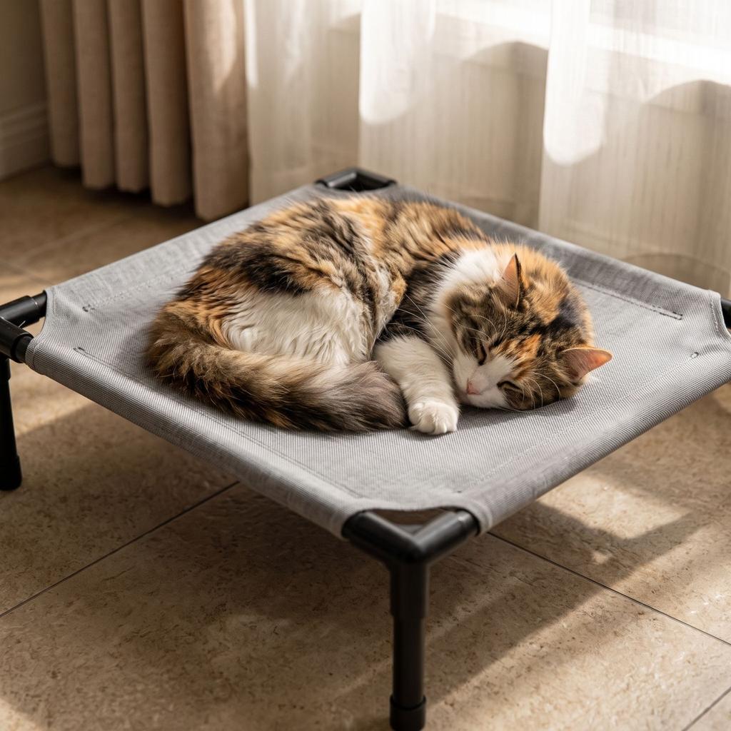 Piccola Cama Rialzata per Animali Domestici per Gatti e Cani Piccoli, Letto Pieghevole Portatile per Uso Interno ed Esterno