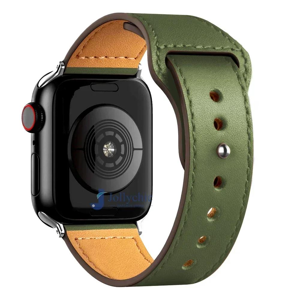 Watchband Leather Strap for Apple Watch Band 44mm 45mm 41mm 40mm 42mm 38mm 49mm 45 Mm Correa Bracelet IWatch Series 8 Ultra 3 6 SE 7 Strap