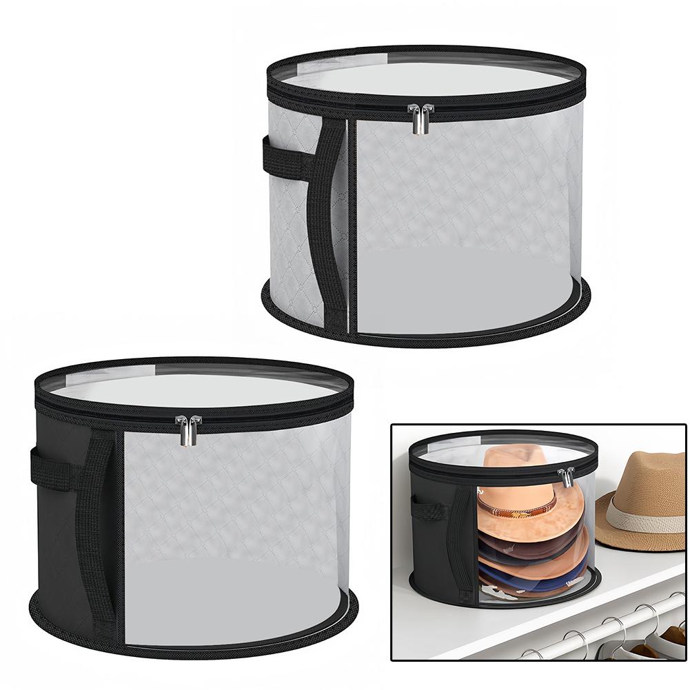 Portable Hat Storage Bag Round Brim Organizer for Clothes and Accessories