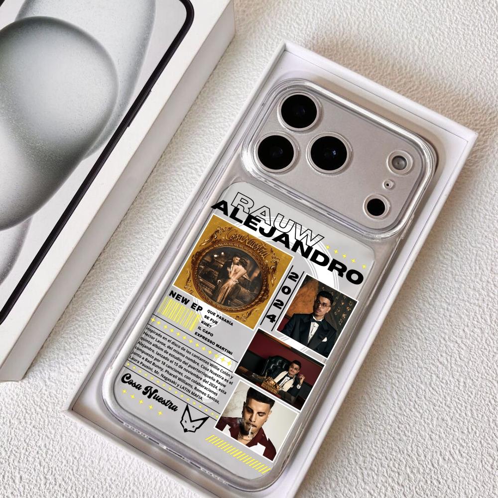 Singer R-Rauw Alejandro Phone Case For iPhone 17 16 15 14 13 12 Pro Max Plus With Magnetic Crystal Clear Case Wireless Charge