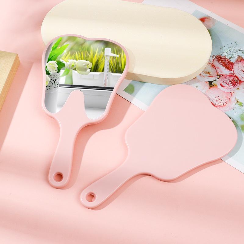 Specchio per Trucco Portatile HD in Plastica per Denti - Compatto e Portatile per Ragazze