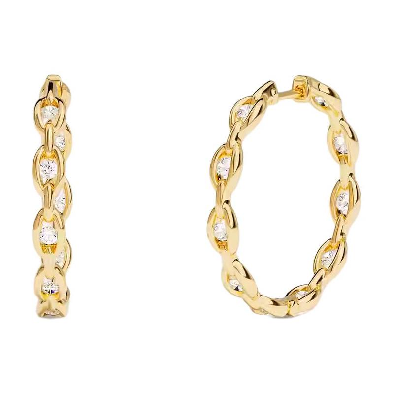 APM Monaco Chain link light luxury design earrings women s gold yellow YE15804OX