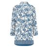 Women's Casual Fashion Printed Long-sleeved Mid-length Cardigan Jacket