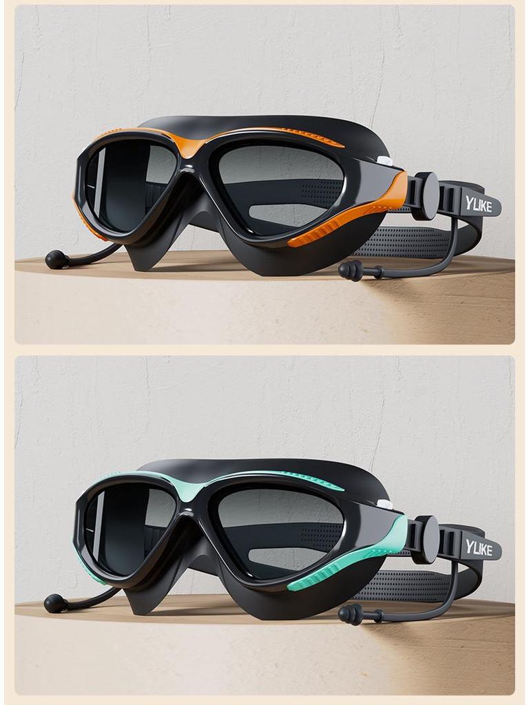 Wysokiej rozdzielczości Wodoodporne Gogle Pływackie Przeciwmgielne z Korekcją Wzroku dla Dorosłych z Przezroczystą Soczewką Szerokokątną