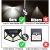 1-5pcs Outdoor 100 LED Solar Light Motion Sensor Waterproof Sunlight Garden Decoration Street Lights Solar Powered Lantern Wall Lamp