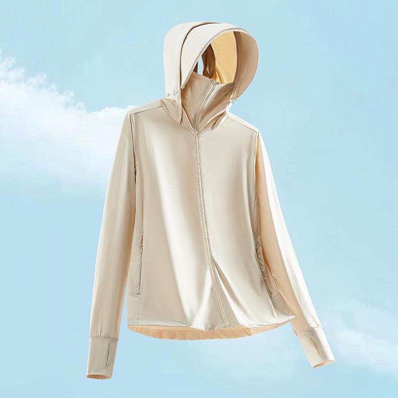 

Дзяо Уличная одежда с защитой от УФ-излучения: Дышащий, Съемный козырек, Ледяной шелк - Летняя одежда для мужчин и женщин Coffee Beige/Women