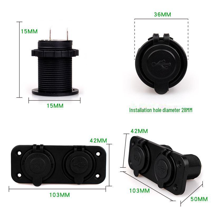 Universelles Dual-USB-Autoladegerät für Fahrzeuge - 12-24V