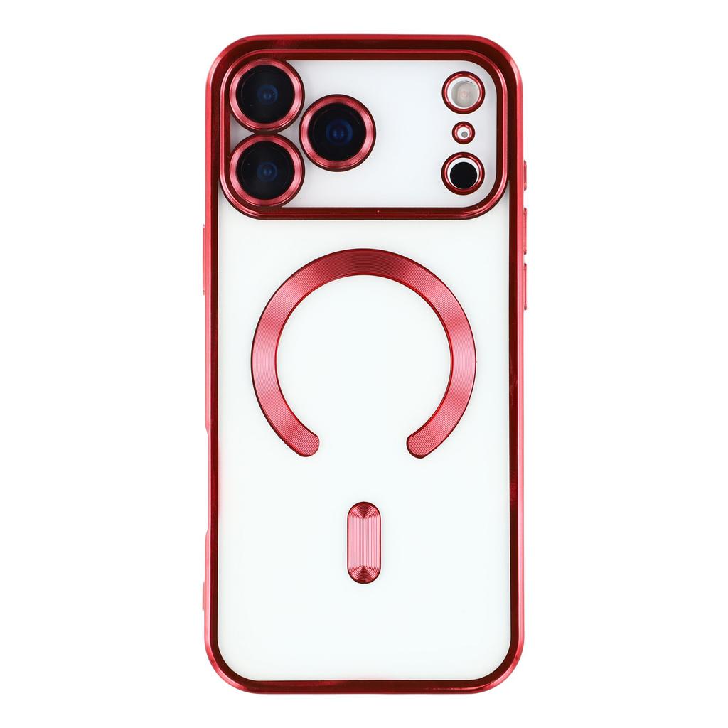 For iPhone 17 Pro Case Compatible with MagSafe Electroplated TPU Phone Cover with Lens Film
