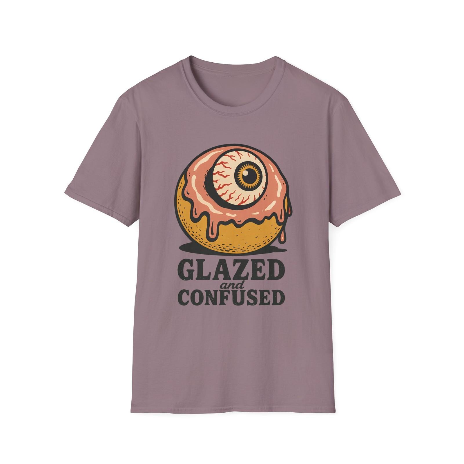 Unisex Softstyle T-Shirt Mens Womens Tees Top Surreal Donut Eyeball Funny Dessert Tee L