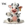 Animal Fridge Decor Acrylic Refrigerator Magnet, Cow Sheep Koala Frog Seal Kitchen Decorative Magnets Magnetic Decoration for Lockers Whiteboards
