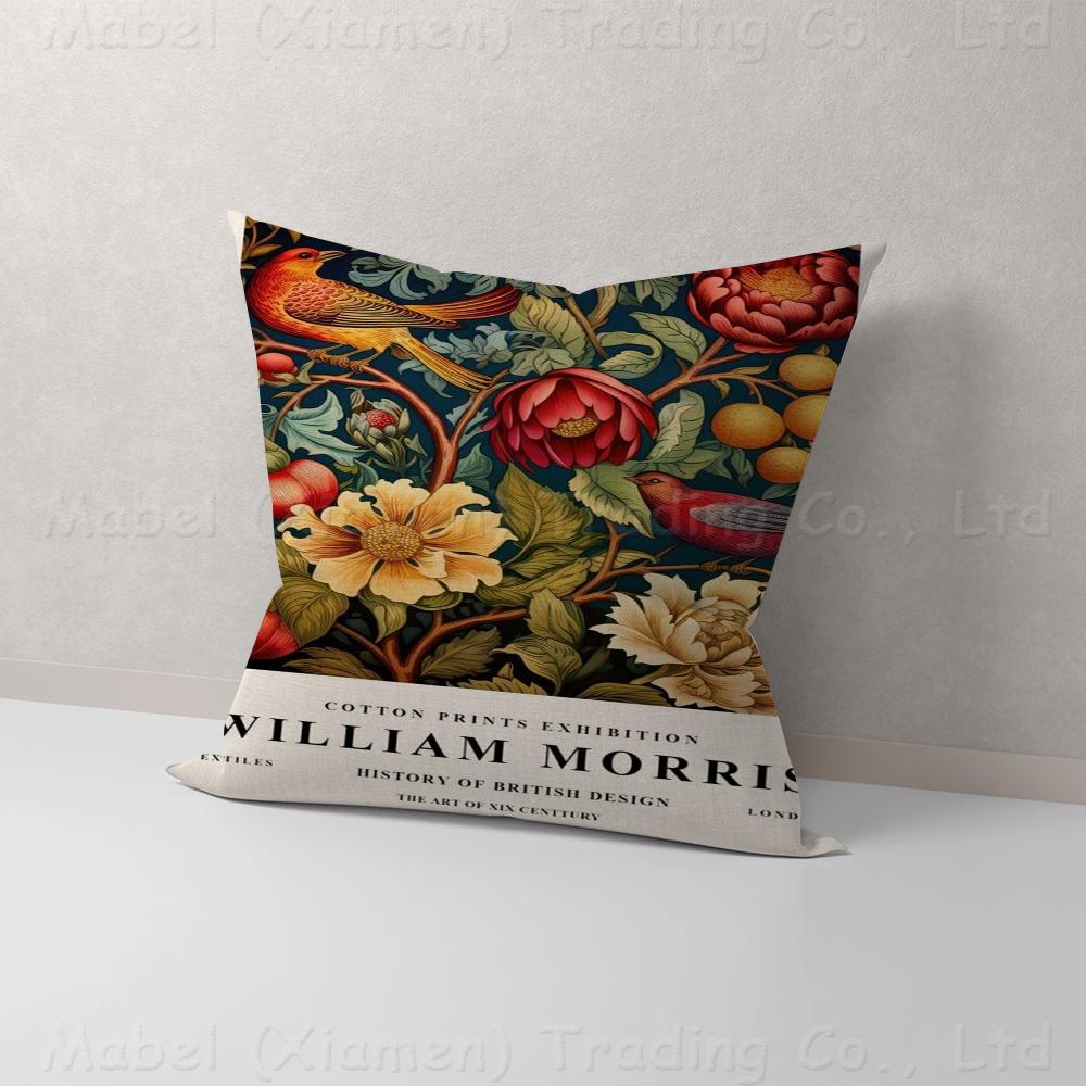 William Morris Exhibition Butterfly Moon & Stars Art Pillow Anime Pillow Sofa Bed Head Cover Cushion Cover 45x45 Cm Fashion