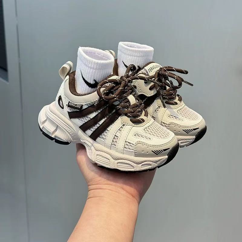 Girls' Sports Shoes 2025 Spring and Autumn New Children's Shoes Mesh Soft Sole Medium and Old Children's Dad Shoes Boys' Shoes