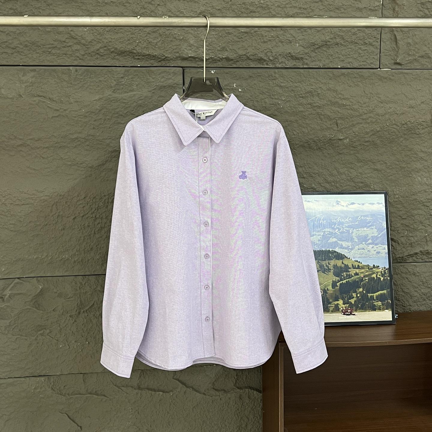 Zhao Lusi Inspired Women s Autumn 2025 Temperament Shirt Large фиолетовый